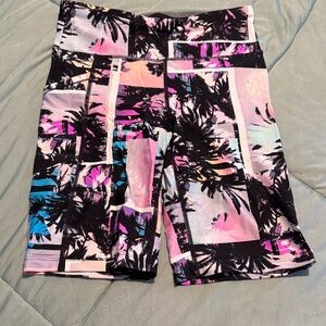 Calvin Klein Multicolor Palm Print Bike Shorts
